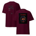 It's All a Nightmare 5AM graphic tee in maroon, front and back print - horror streetwear